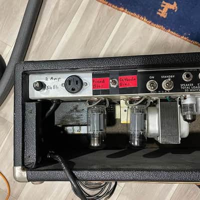 1974 Fender Bassman 50 2-Channel 50-Watt Guitar Amp Head 1972 - 1976 - Silverface image 4