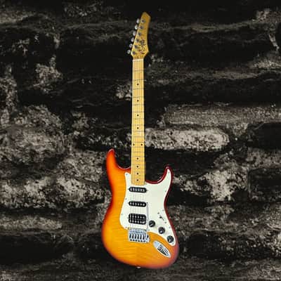 Aslin Dane AST-4 Strat style with glossy maple fingerboard - Vintage Sunburst image 2
