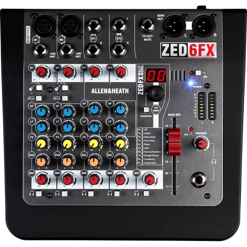 Allen & Heath ZED-6FX Compact 6-Channel Analog Mixer image 1
