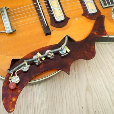1959 Harmony Stratotone Jupiter H49 Vintage Electric Guitar, DeArmond Gold Foils w/ Tweed Case image 20