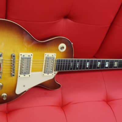 Univox Gimme electric guitar 1970's Sunburst Flame Top image 1