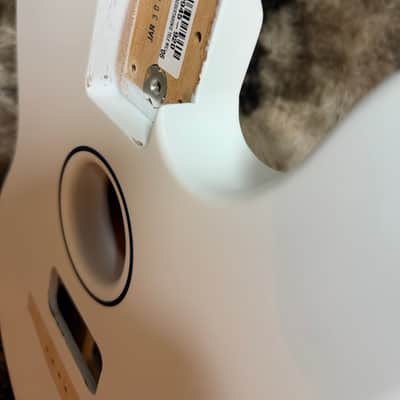 2025 Fender Finneas Artist Series Limited Edition American Acoustasonic Telecaster Body - Satin Arctic White image 11