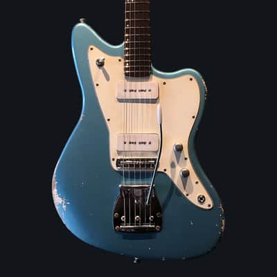 Made to Order - FRANCHIN Neptune guitar Relic Aged 100% Nitro Lacquer (Sunburst/ Black/ White/ Blue/ Green/ Yellow/ Red/ Pink/ Burgundy/ Purple/ Gold/ Silver, etc.) Offset Jazzmaster Style Made in Italy image 4