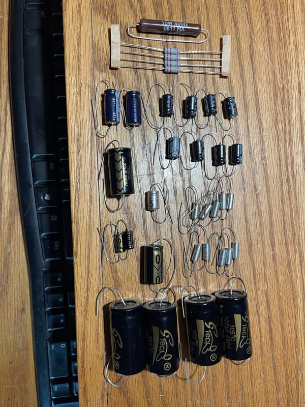 Peavey Deuce 240 or Mace 320 A or B series complete electrolytic capacitor recap kit image 1