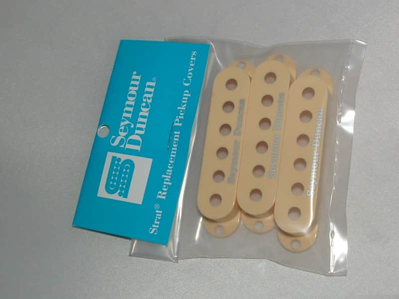 Seymour Duncan S-Covers Strat Pickup Covers (Cream) with Logo Set of 3 New image 1