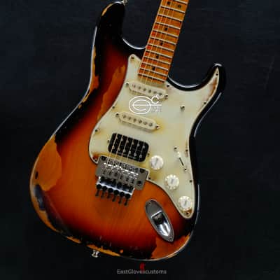Fender Stratocaster Floyd Rose Classic HSS Sunburst Made in USA Aged Relic (VERY RARE) image 4