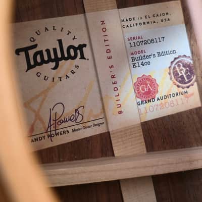 Taylor Builders Edition K14ce 2018 image 8