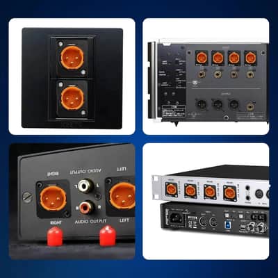 XLR Pass Through Cable, XLR Male Panel Mount to 1/4 inch TRS Connector Adapter, Mic Feed/Pass Thru Converter for Stage Box, Patch Panel, Floor Box 2-Pack 2FT (Male D-Type 6.35) image 5