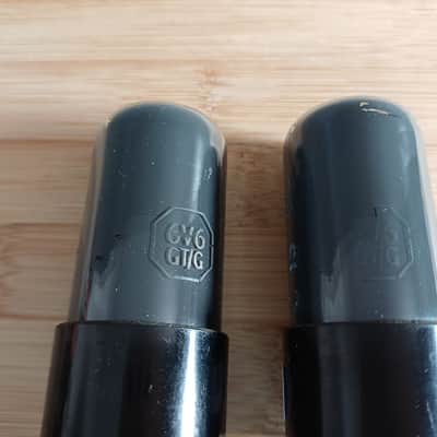 50's RCA 6V6GT 6V6 GT matched pair BLACK PLATE grey shield Fender Princeton Deluxe holy grail ! image 5