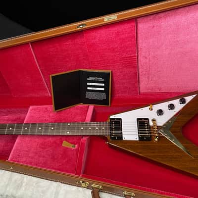 NEW! Gibson Custom 1958 Mahogany Flying V Reissue Electric Guitar - Antique Natural, VOS - WOW - Authorized Dealer - Only 6.3lbs! - G07168 image 15