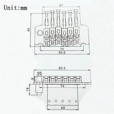 Chrome Floyd Rose II Bridge Tremolo System image 5