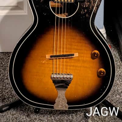 Kay Acoustic Parlor Rubber Bridge 1960s - Tobacco Burst image 12