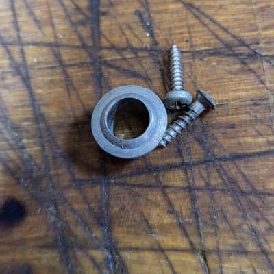Vintage RARE 1966 Vox Super Lynx 3x3 Individual Bass Side Guitar Tuner plus Tuner Grommet and Original Installation Screws Luthier Parts #1 image 5