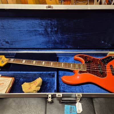 Fender Jazz Bass 1967 refin with -77 neck - Fiesta red image 10