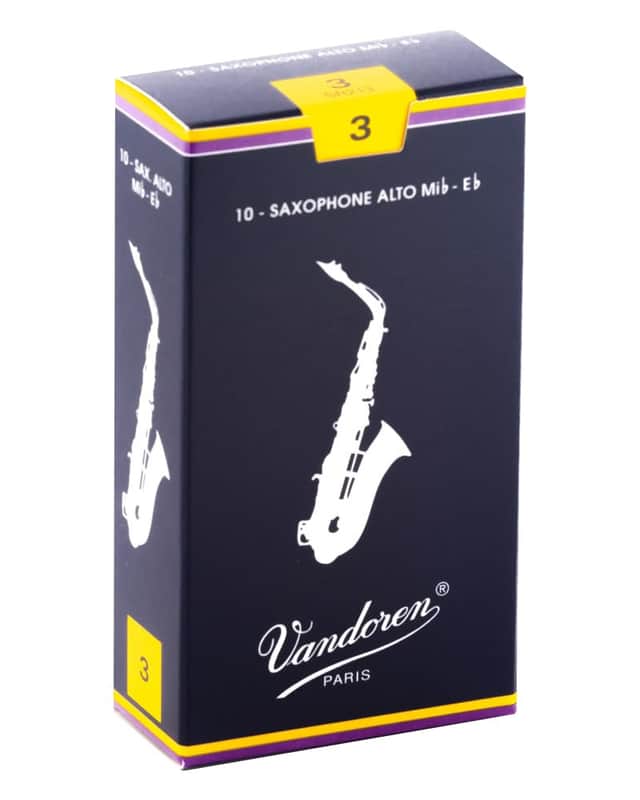 Vandoren Traditional Alto Sax Reeds #3 10ct Box image 1