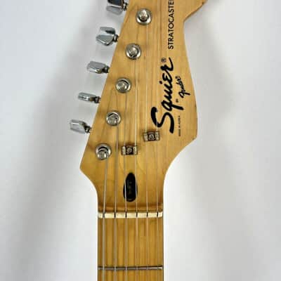 1994 Fender Squier Stratocaster Black good condition w/Gig bag image 4
