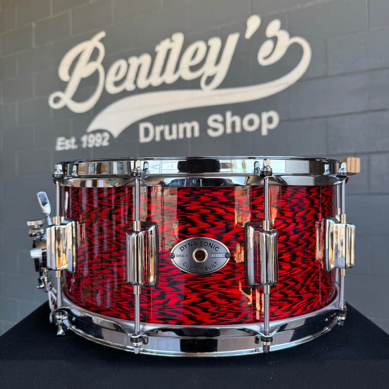 ~WOW!~ Rogers Dyna-Sonic Custom Built 6.5x14" Snare Drum in Red Onyx w/ Matching X-Percussion X-Click (Rm4) image 1