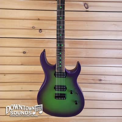 2016 Kiesel DC-600H Electric Guitar with Kiesel Hard Case - Clear Satin Matte "Joker Burst", 7lbs 4oz image 2