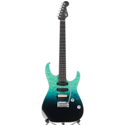 Charvel Pro-Mod Plus Dinky DK24 HSS 2PT EB QM, Ebony Fingerboard - Blue Curaçao (Q5)(00415) (00415) image 5