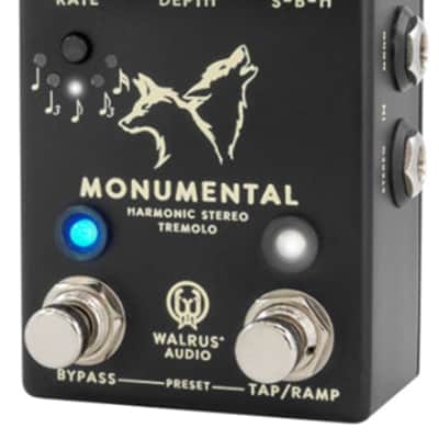 Walrus Audio Monumental Stereo Harmonic Tap Tremolo, Black image 3