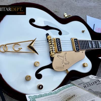 ♚TIMEWARP♚07 GRETSCH G-6136 DS WHITE FALCON♚Dynasonics♚Mother Pearl BLOCKS♚2.75" Body Depth ! image 5