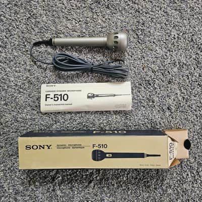 Sony F-510 Dynamic Microphone 1990s - Silver image 1