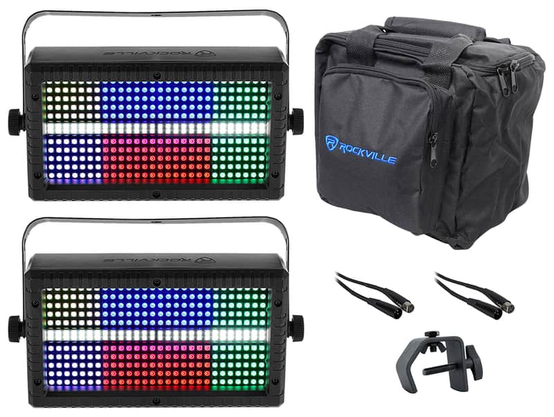 Rockville STAGE PANEL 336 LED RGB Pro DJ Stage Wash Light + Strobe+Matrix Combo image 1