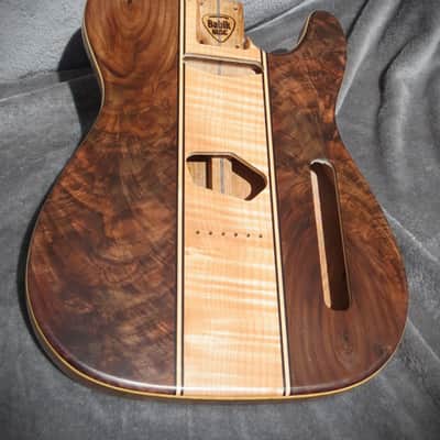 Babik Custom Telecaster Style body, Long board style, Walnut on wormy Butternut , Light weight, Handmade 2026 image 2