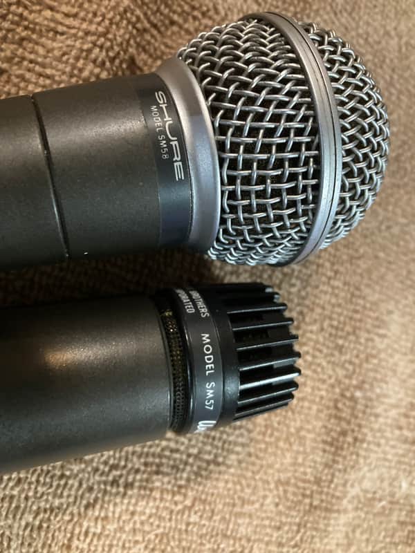 Super Nice pair Shure First Gen SM57 SM58 1965-1984 Microphone image 1