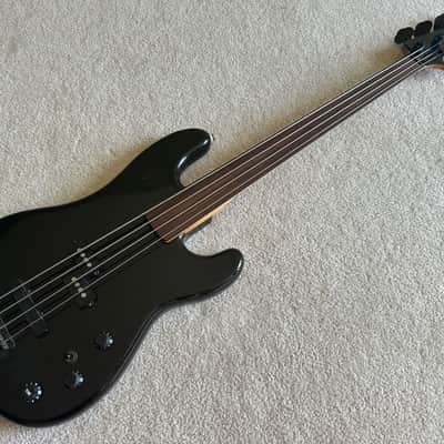 Vintage Fender Contemporary Jazz Bass Special Fretless 1989 MIJ Japan Black image 1