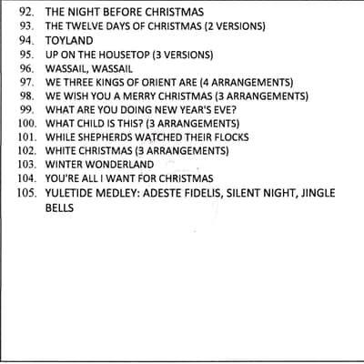Massive Christmas Accordion Sheet Music DVD with 105 Selections image 6