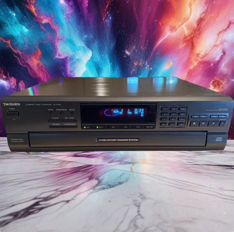 Technics SL-PD8 5 Disc CD Changer Player MASH Optical Out Remote New Belts Works