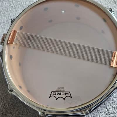 Pearl Custom Classic 6.5x14" One-Piece Solid Maple Snare Drum with Chrome Hardware 1990s - Piano Black Lacquer image 2
