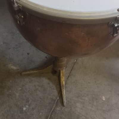 26" Vintage WFL Drum Co Concert Grand Pedal Timpani - Copper 25" image 7
