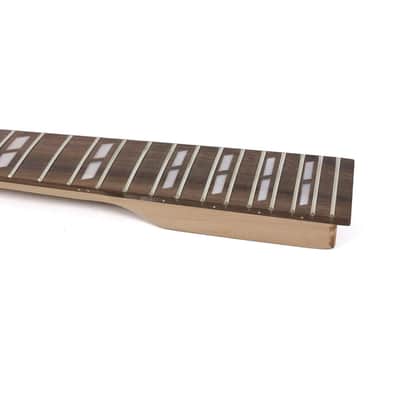 Unfinished Electric Guitar Neck – 22 Frets, 24.75" Scale (Mahogany/Rosewood) image 4