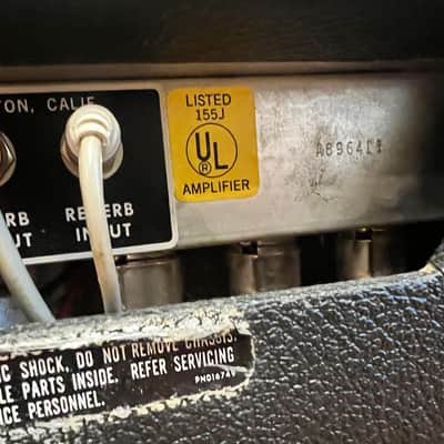 Fender Deluxe Reverb 2-Channel 22-Watt 1x12" Guitar Combo 1970 - 1979 - Silverface- Cannabis Rex Speaker Upgrade image 3