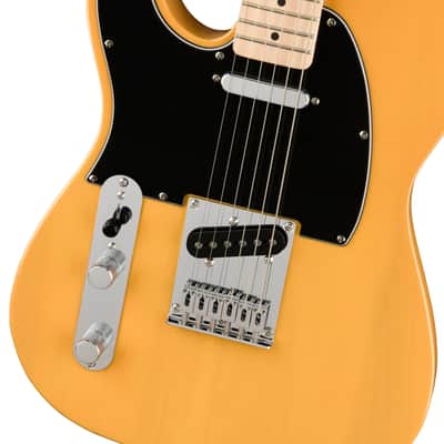 Squier Affinity Series Telecaster LEFT-HANDED Maple Fingerboard, Black Pickguard, Butterscotch Blonde image 1