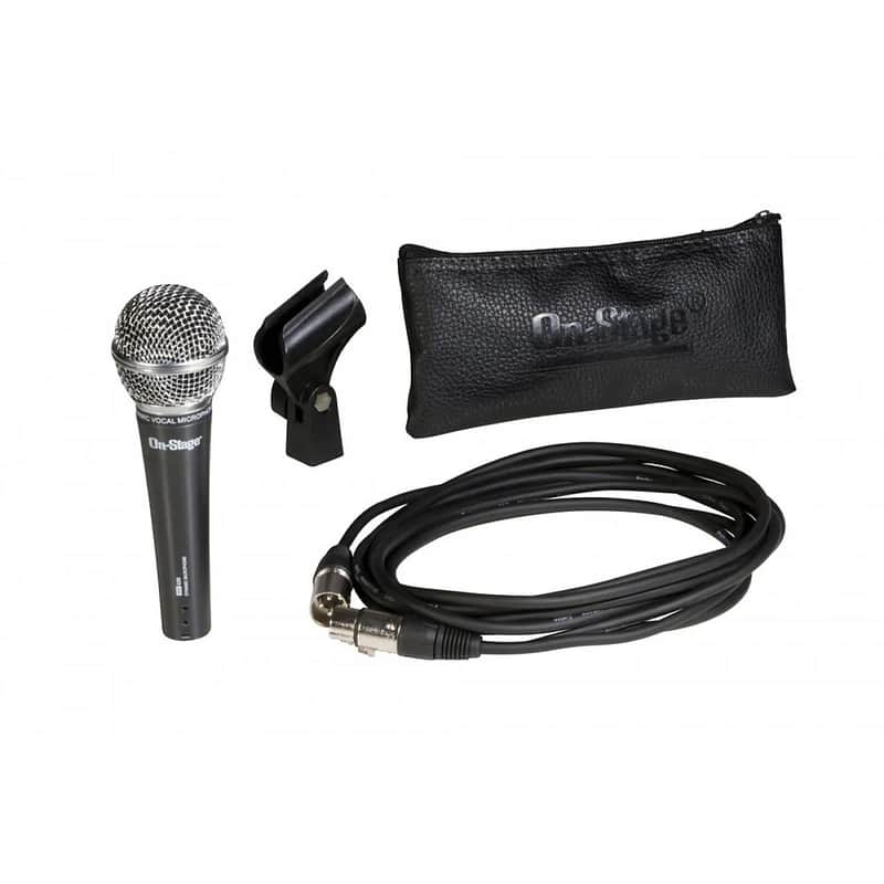 On-Stage AS420 Cardioid Dynamic Microphone with Clip and Cable image 1