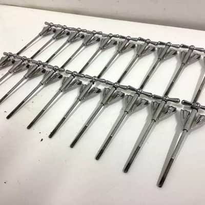 20 Ludwig Vintage Faucet Bass Drum T-Handles & Claws "NICE" 1950's - Chrome image 3