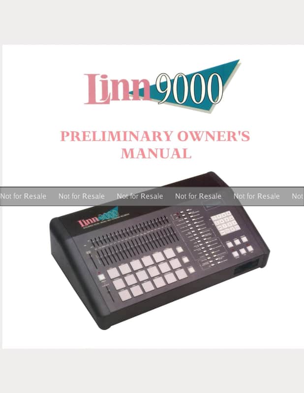 Linn 9000 Preliminary Owners Manual image 1
