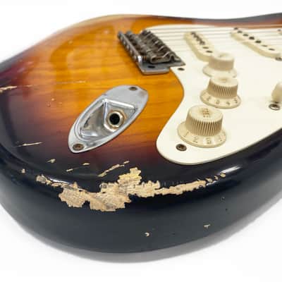 Fender Masterbuilt 58 Stratocaster (Dennis Galuszka), Abby Ybarra Pickups, 2 tone Sunburst Relic image 11