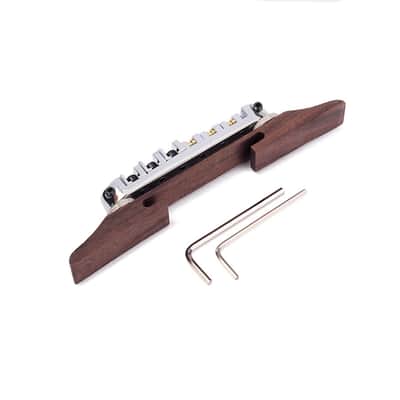 Arctop Rosewood Bridge w Roller Saddles forJazz guitar, Bigsby Style Guitar (with Some Flaws Sold as is) image 3