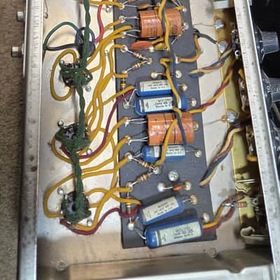 Vintage 1965 Fender Deluxe Reverb Combo Amp - Black Panel AB763 Circuit w/ Footswitch image 16
