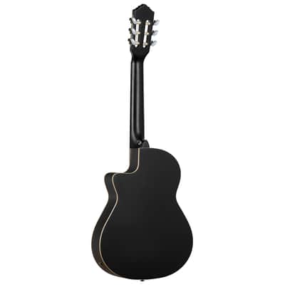 Ortega RCE125SBK-3/4 Family Series Spruce Top Thinline Body Cutaway 3/4 Size Nylon 6-String Classical Acoustic-Electric Guitar w/Gig Bag image 7