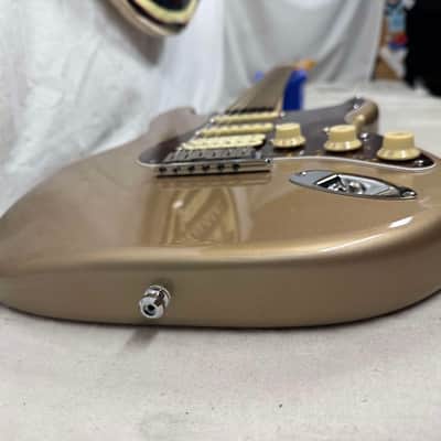 Parts Warmoth Alder body + 2022 Fender American Professional II neck Stratocaster Guitar with Case - Fire Mist Gold image 19