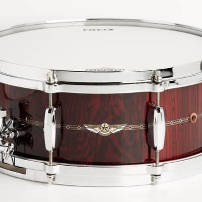Tama TBS1455S DKR STAR Bubinga Snare Drum / Dark Red Cordia 14"×5.5" image 1