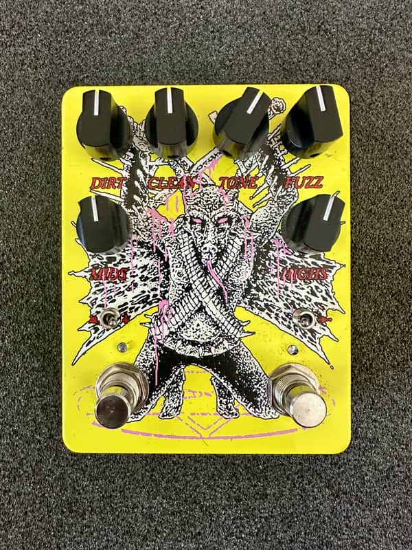 Abominable Electronics Hail Satan Deluxe Fuzz Pedal - Yellow image 1
