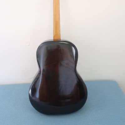 Weird Gear Alert! Flower Power! Vintage 1960s Unknown Home Made Acoustic Electro Guitar Hippy Height Ashbury Busker Scene Very Well Made With Rare Parts Vintage Rare DiMarzio Humbucker pickup & Patent Pending Grover Tuners 3+3 image 6
