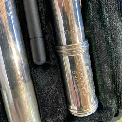 Gemeinhardt 530 sb solid silver low b 50 series flute great shape image 7