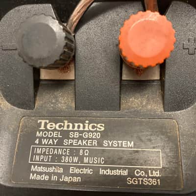 Technics SB-G920 Vintage Pair 4-Way 380W Speakers image 7